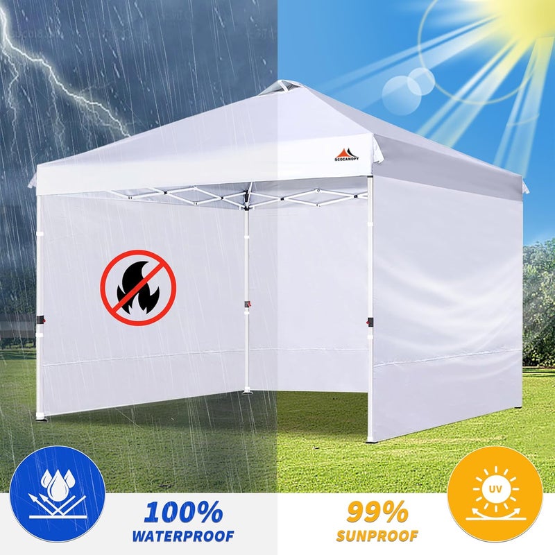 SCOCANOPY SideWall for 12x12ft Canopy Frame, 3 Pack SunWalls Only,(White) - Image 4